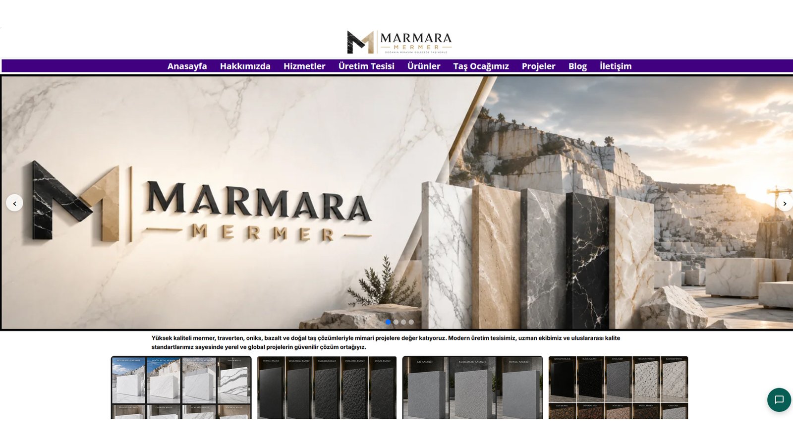 Kurumsal Mermer Firması Website Tasarımı